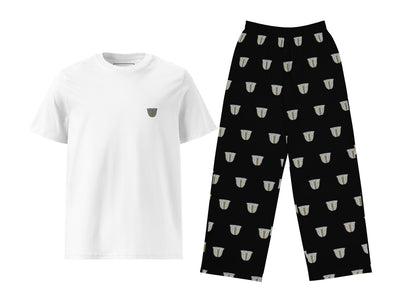 Finjan Pattern (White) T-Shirt & Pants Set