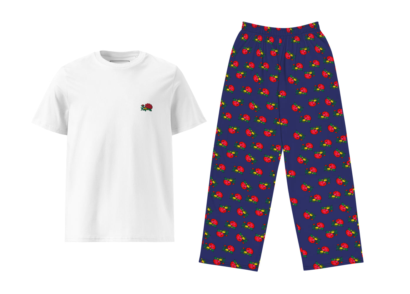 Flower T-Shirt & Blue Pants set