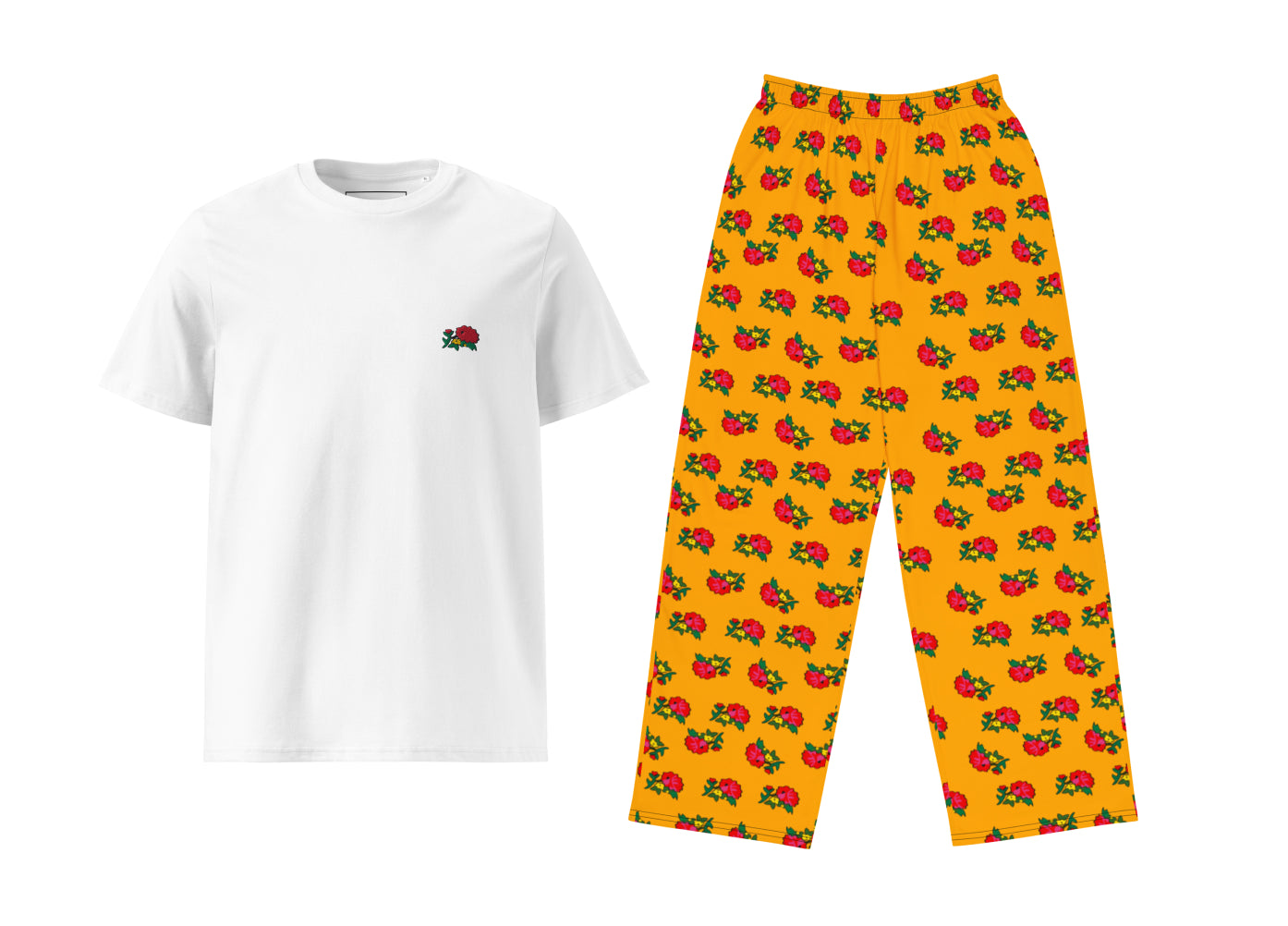 Flower T-Shirt & Yellow Pants set