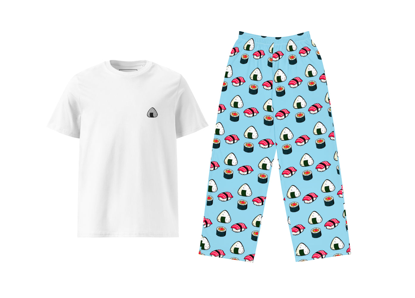 Onigiri & Sushi Ensemble T-Shirt & Pants Set