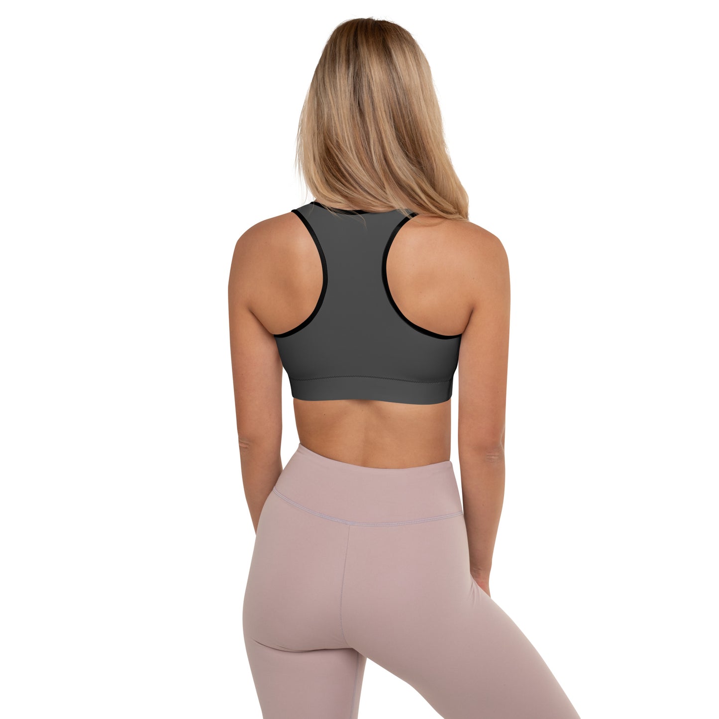 Dark Grey Padded Sports Bra