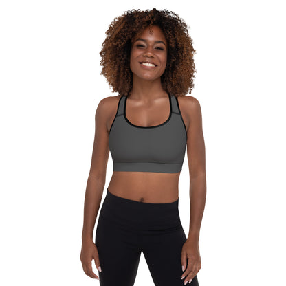 Dark Grey Padded Sports Bra