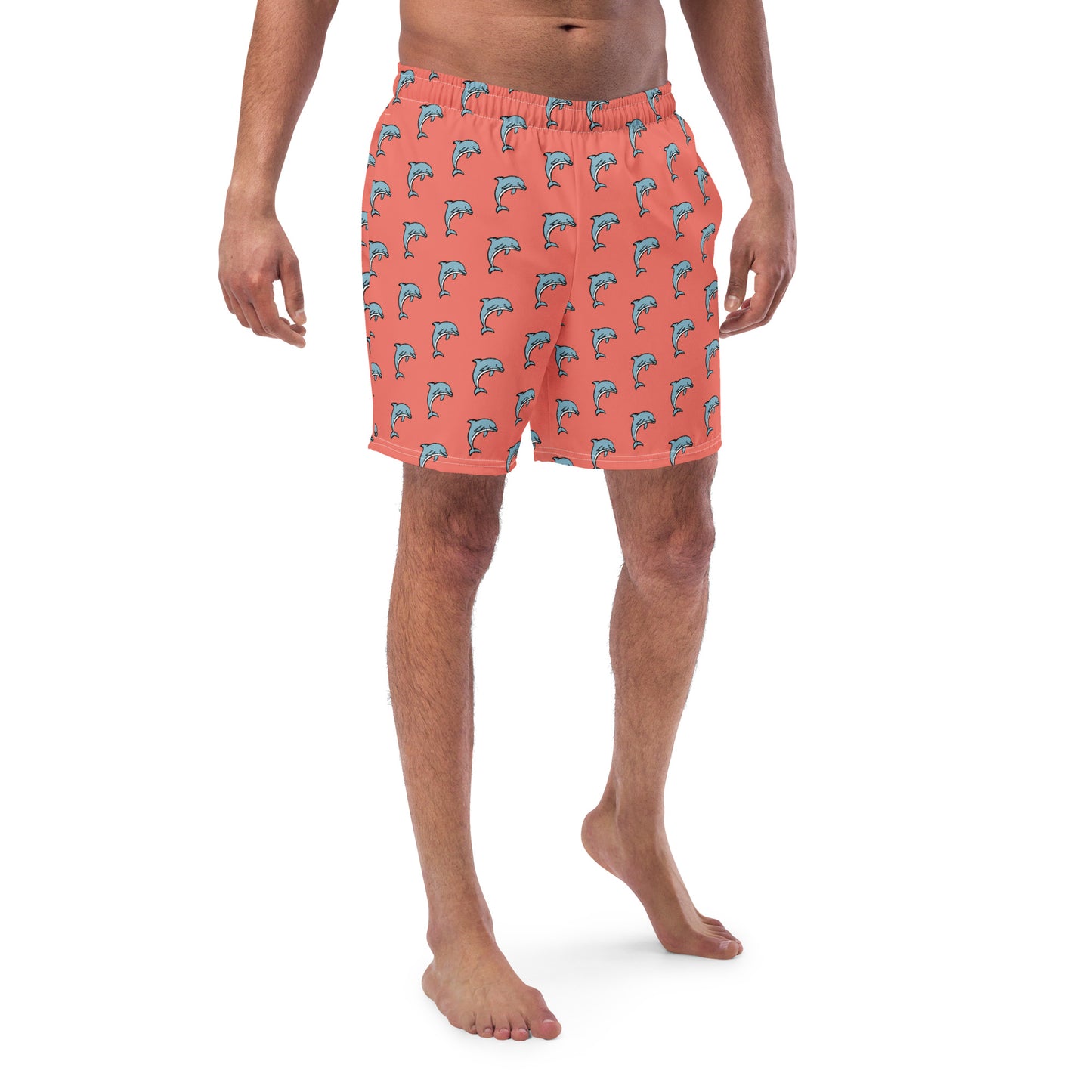 Dolphin Pattern - All-Over Print Recycled Swim Trunks