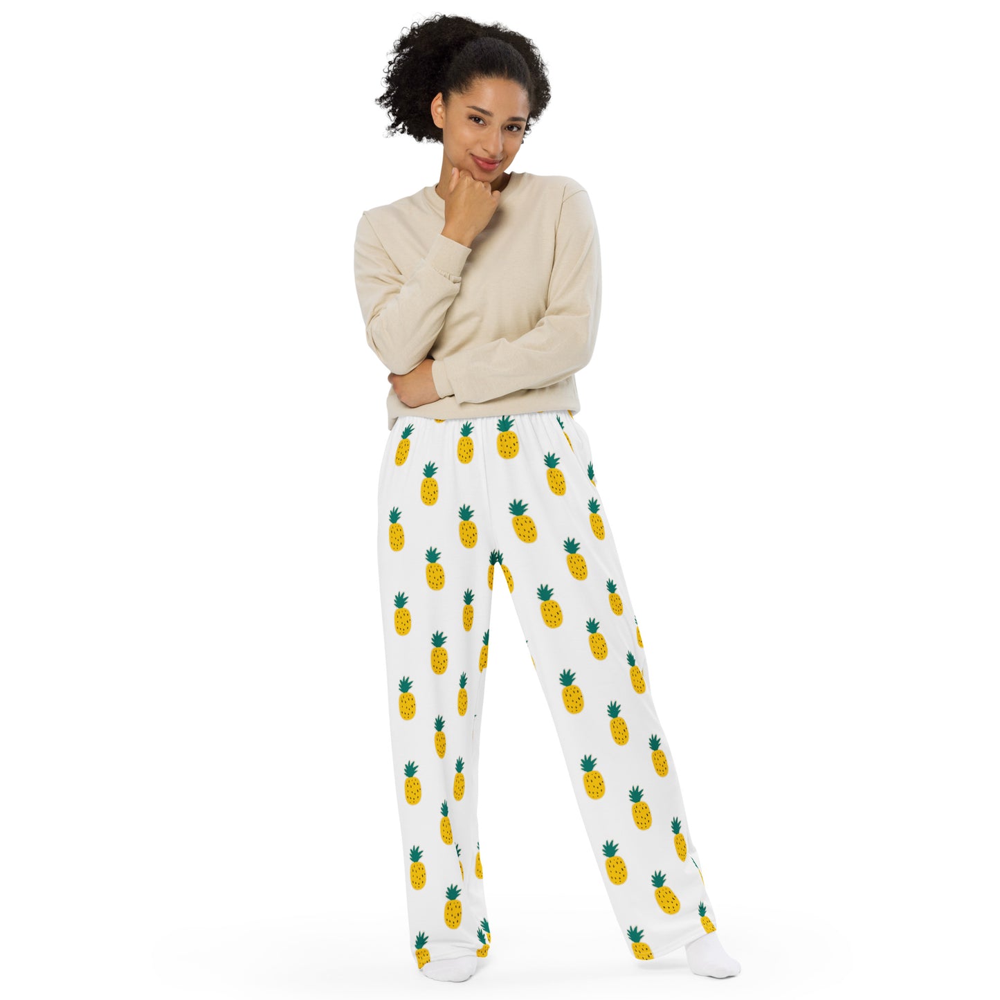 Pineapple Pattern - Unisex Wide-Leg Pants