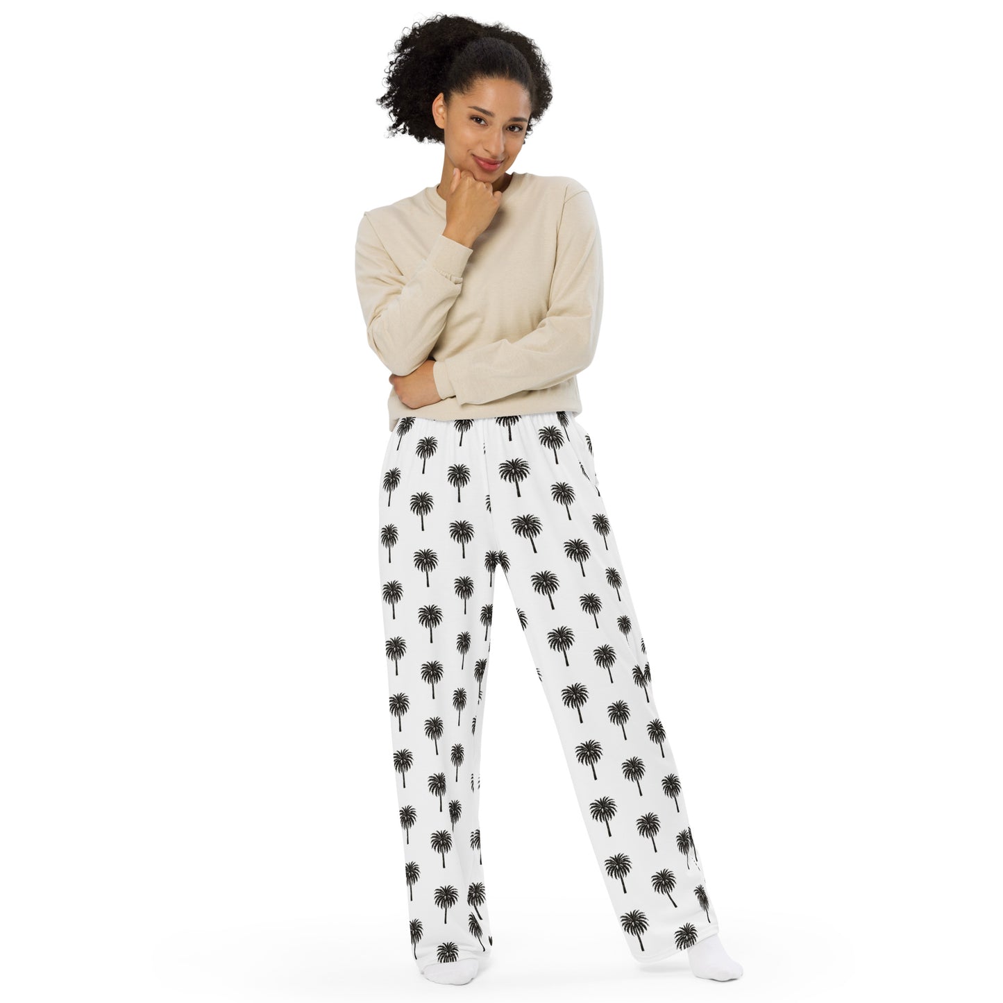 Palm Trees Pattern - Unisex Wide-Leg Pants