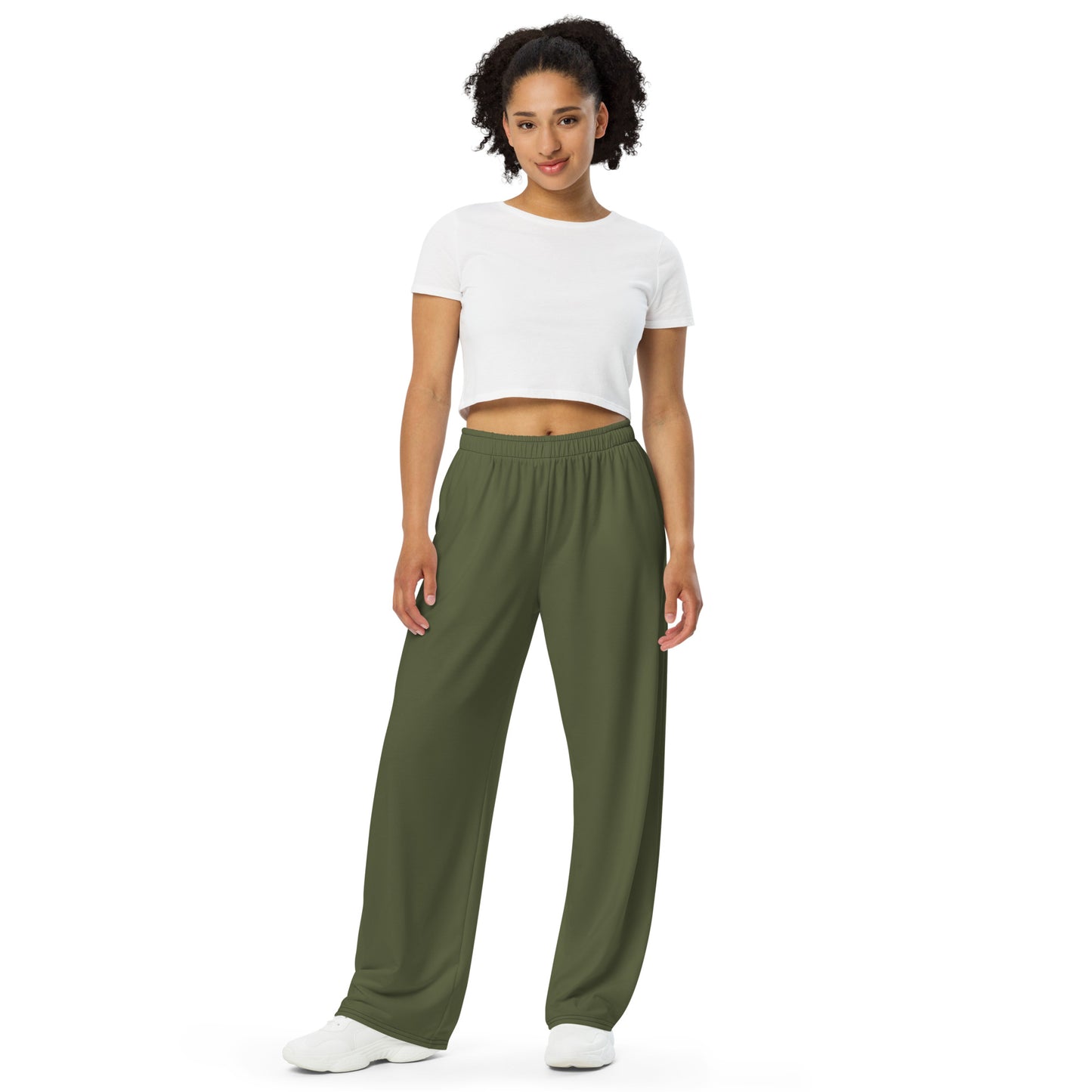 Saratoga Green - Unisex Wide-Leg Pants