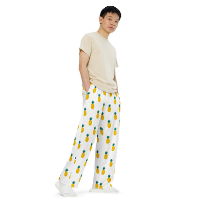 Pineapple Pattern - Unisex Wide-Leg Pants
