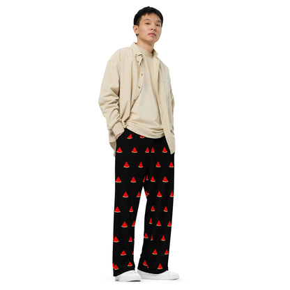 Watermelon Pattern - Unisex Wide-Leg Pants