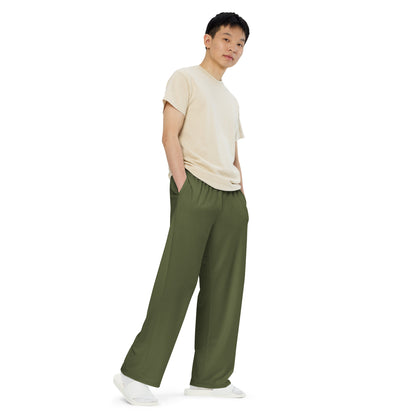 Saratoga Green - Unisex Wide-Leg Pants