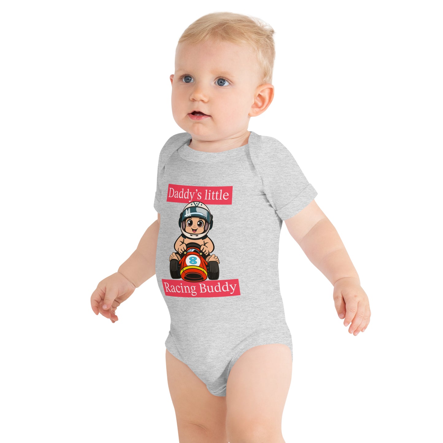 Daddy's Little Racing Buddy - Baby Short Sleeve One Piece