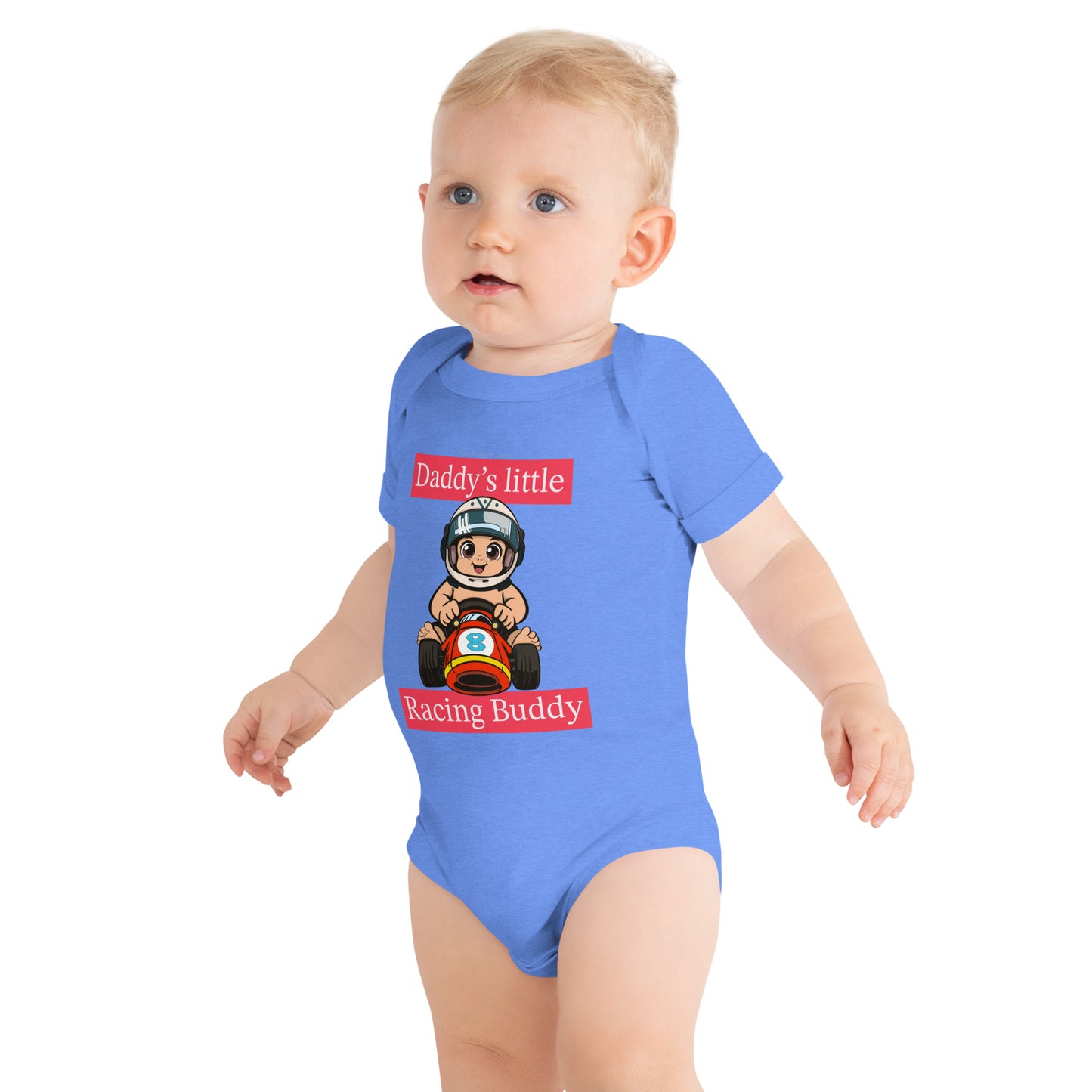Daddy's Little Racing Buddy - Baby Short Sleeve One Piece