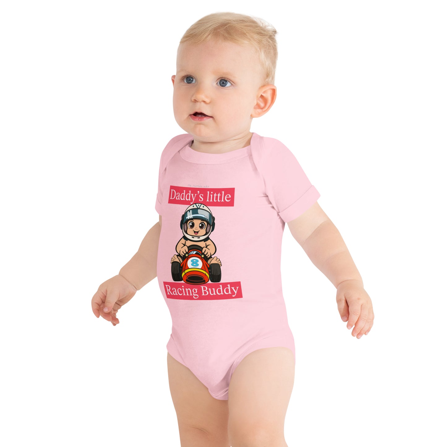 Daddy's Little Racing Buddy - Baby Short Sleeve One Piece