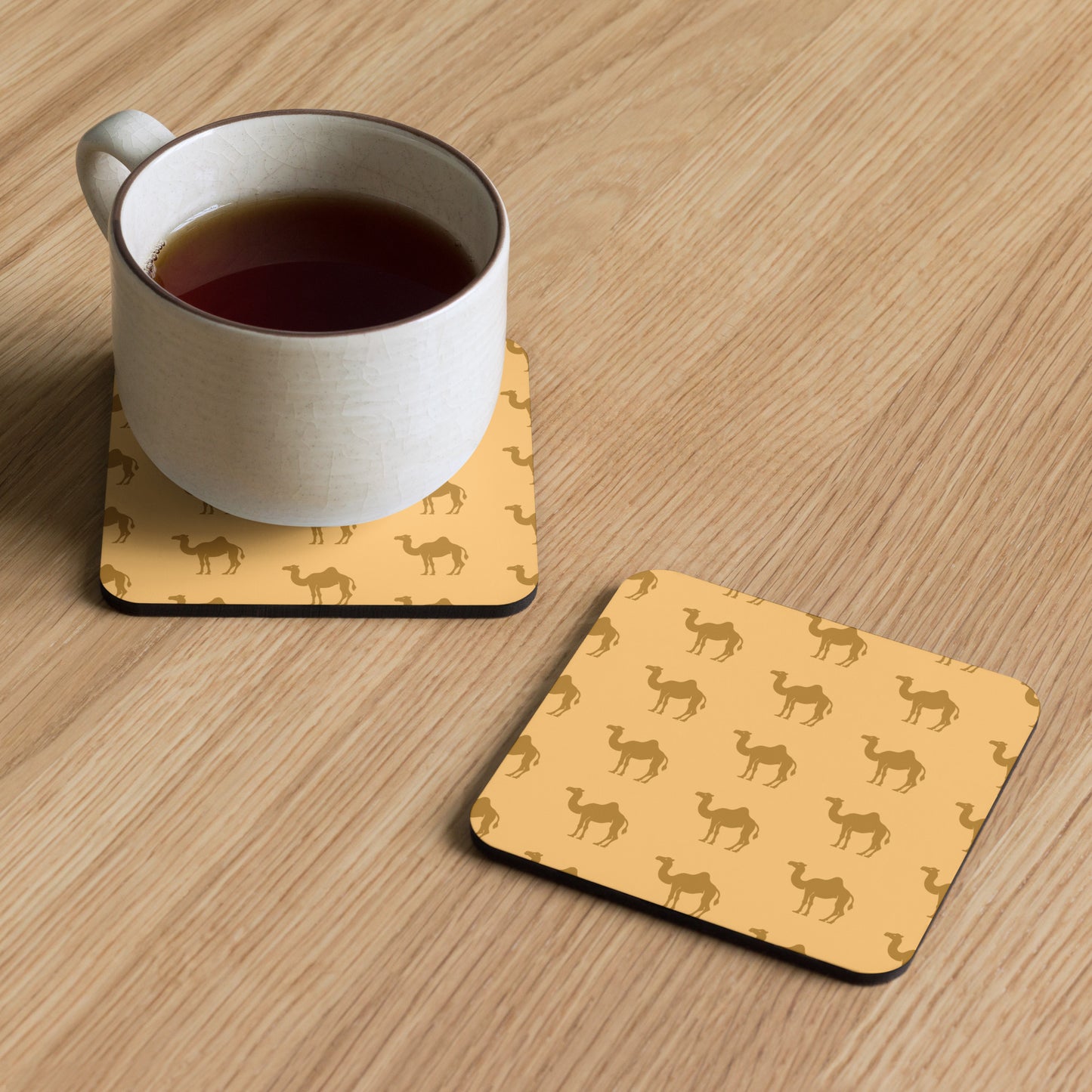 Camel Pattern - Cork-back coaster