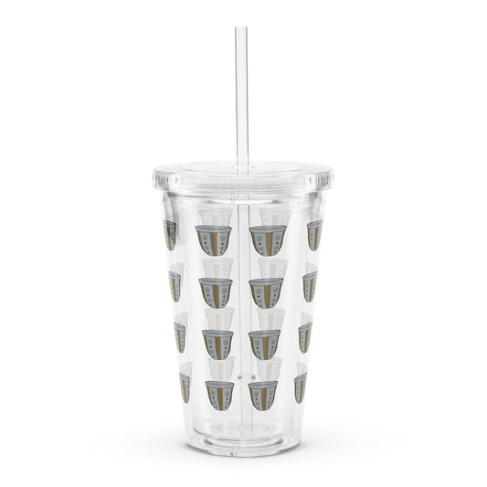 Finjan Pattern - Clear Plastic Tumbler