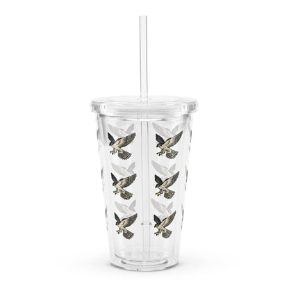 Falcon Pattern - Clear Plastic Tumbler