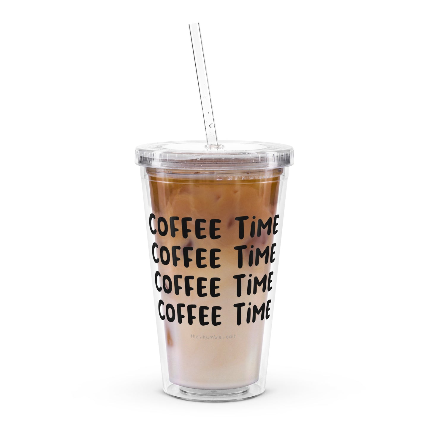 Coffee Time - Clear Plastic Tumbler