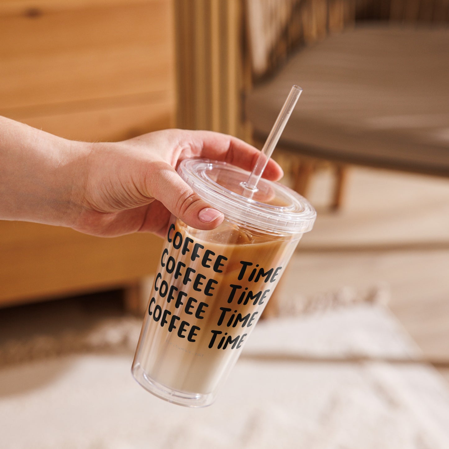 Coffee Time - Clear Plastic Tumbler