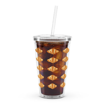 Croissant - Clear Plastic Tumbler