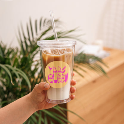 Yaas Queen - Clear Plastic Tumbler