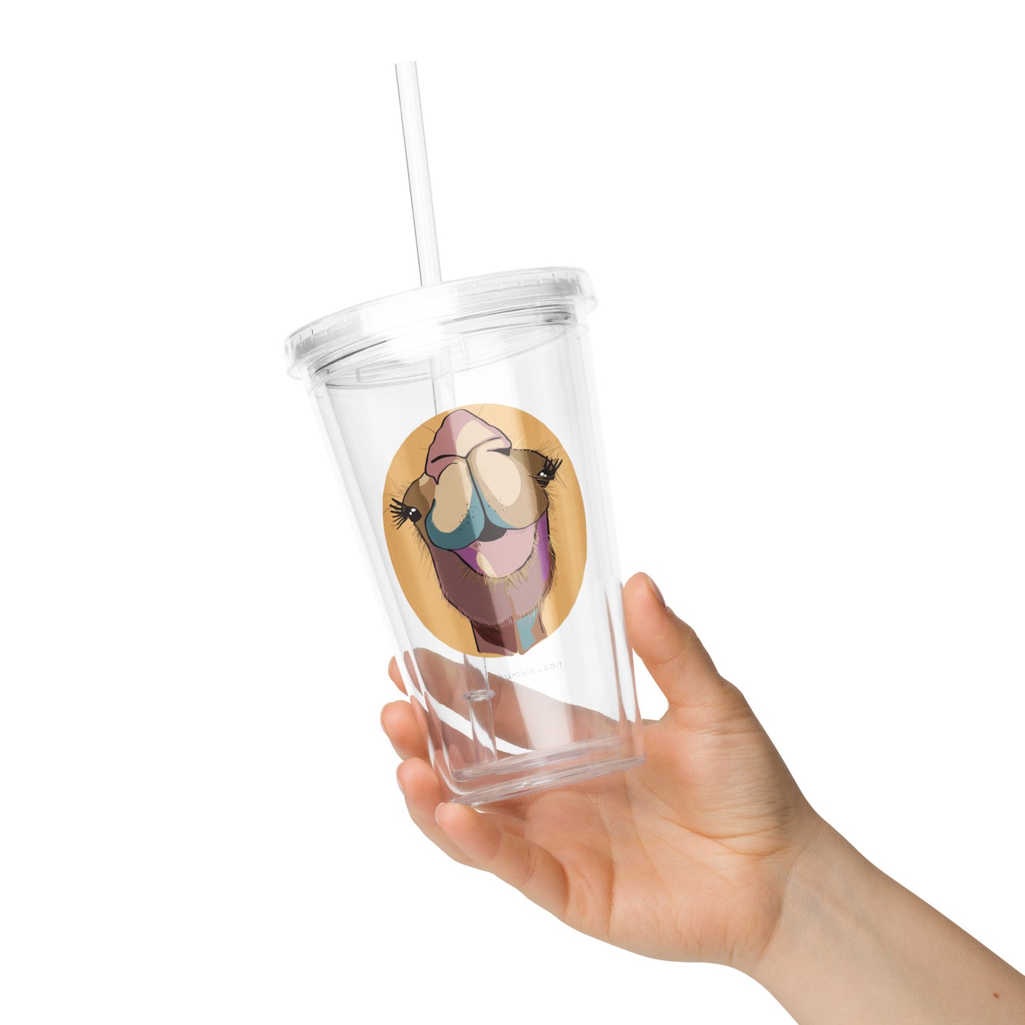 Camel Close Up - Clear Plastic Tumbler