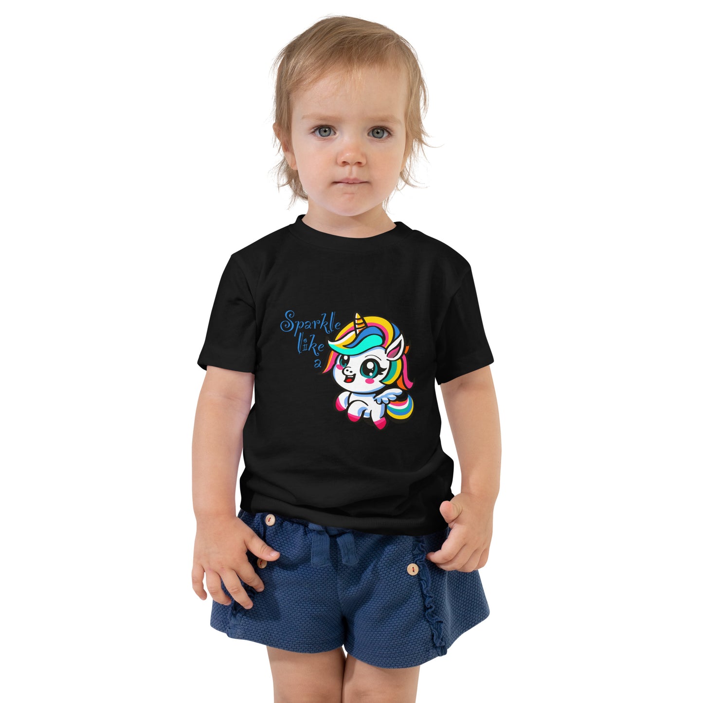 تألق كاليونيكورن - قميص بأكمام قصيرة للأطفال