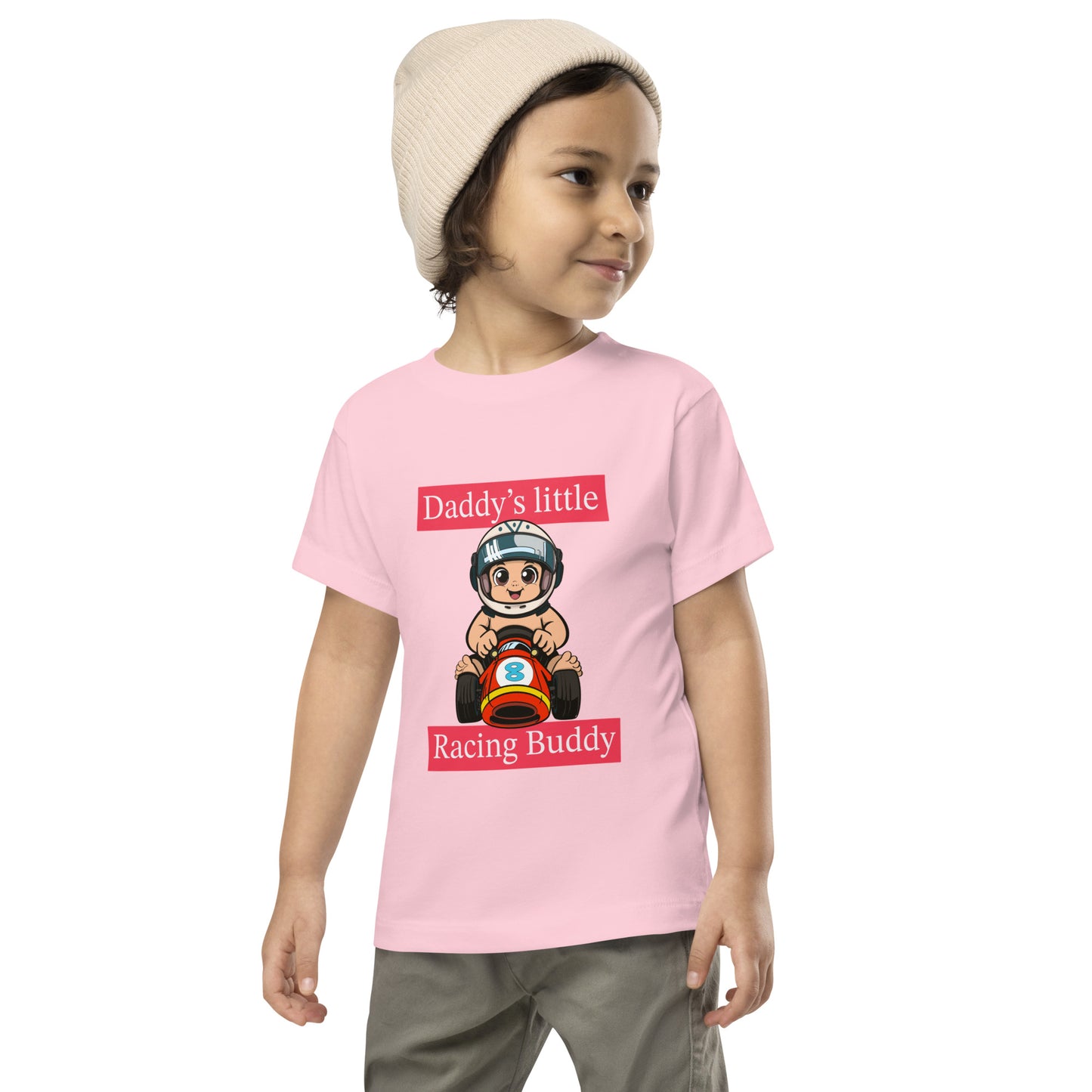 Daddy's Little Racing Buddy - Toddler Short Sleeve Tee