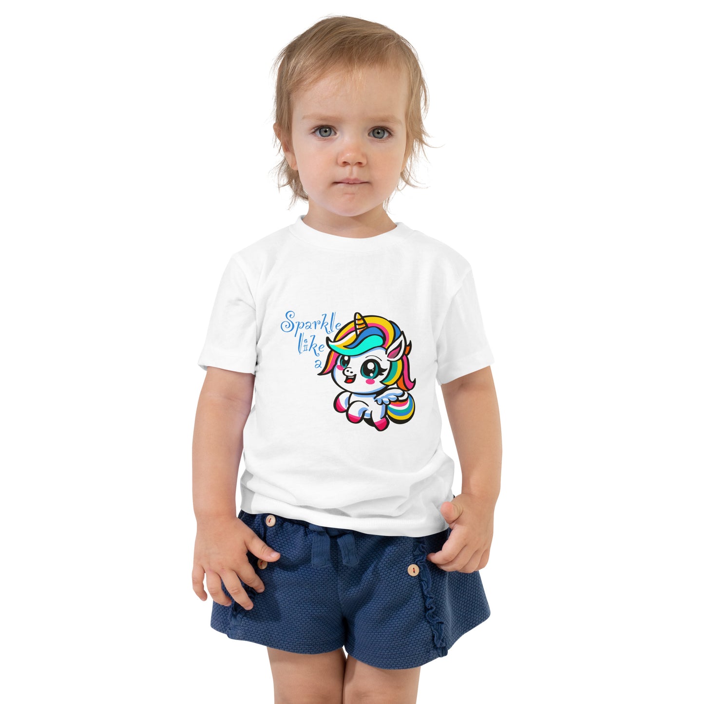 تألق كاليونيكورن - قميص بأكمام قصيرة للأطفال