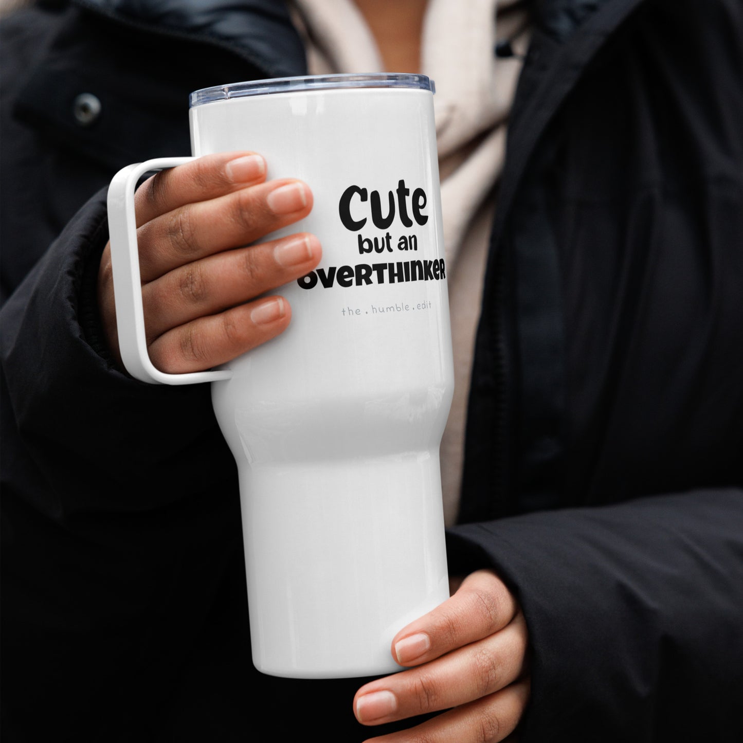 Cute but an Overthinker - Travel Mug