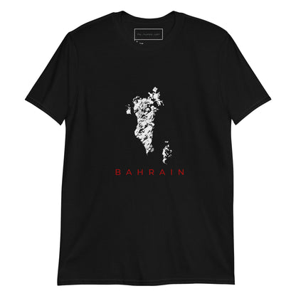 Bahrain Map Black & White - Unisex Softstyle T-Shirt