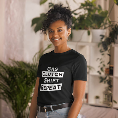 Gas, Clutch, Shift & Repeat - Unisex SoftStyle T-Shirt