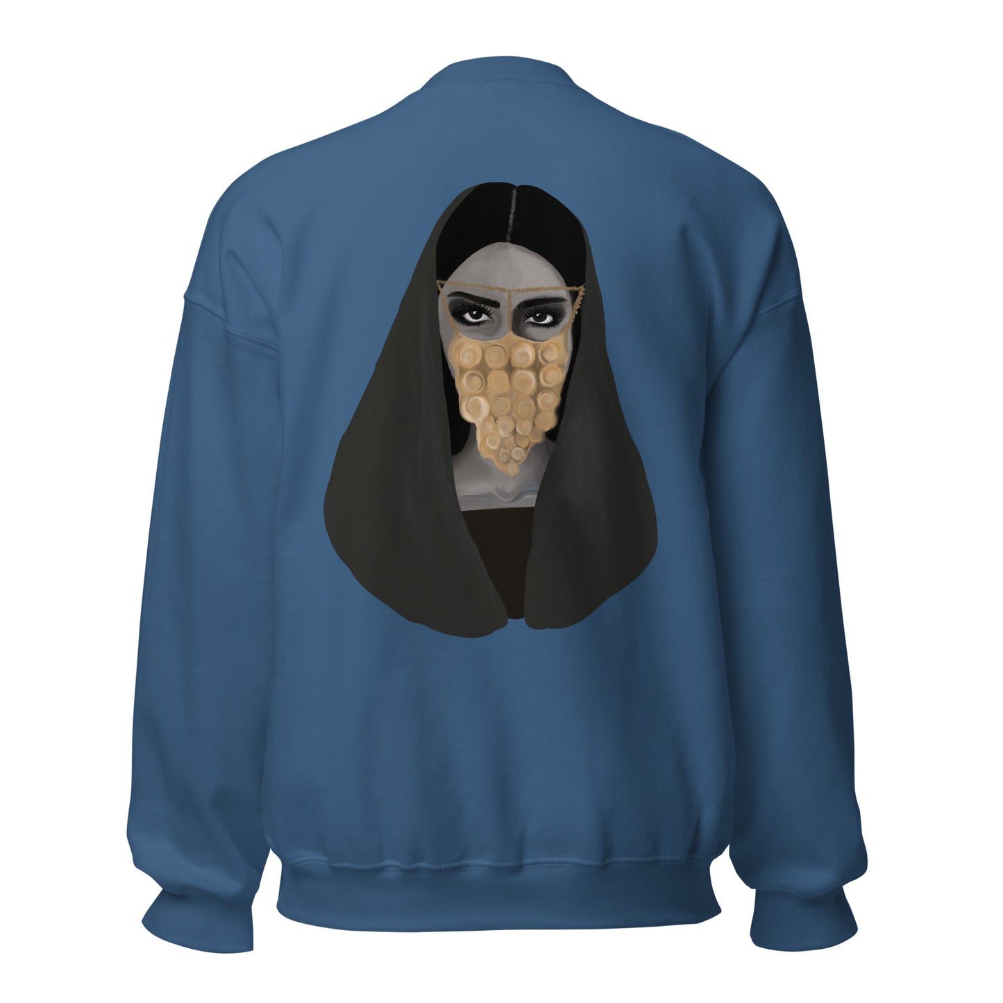 Woman in Golden Burqa (Back) - Unisex Sweatshirt