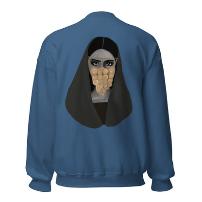 Woman in Golden Burqa (Back) - Unisex Sweatshirt