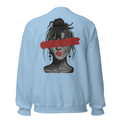 Mysterious Woman in Grey (Back) - Unisex Sweatshirt