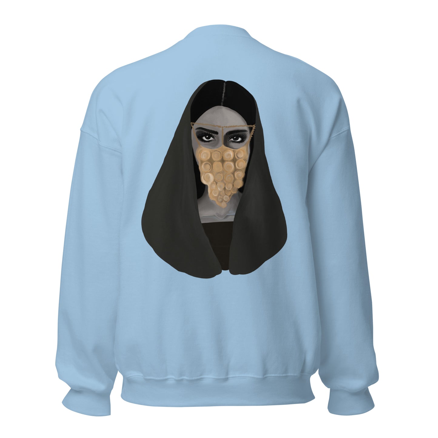 Woman in Golden Burqa (Back) - Unisex Sweatshirt