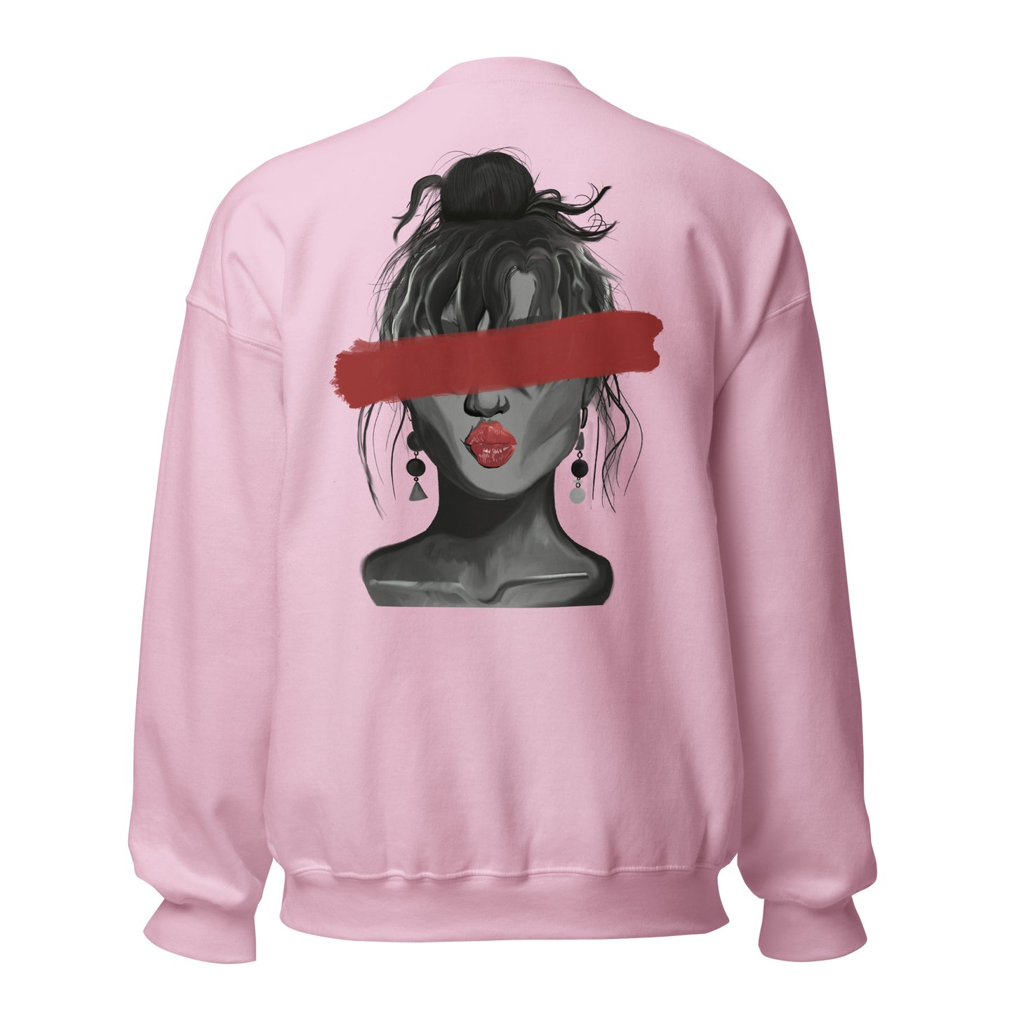 Mysterious Woman in Grey (Back) - Unisex Sweatshirt