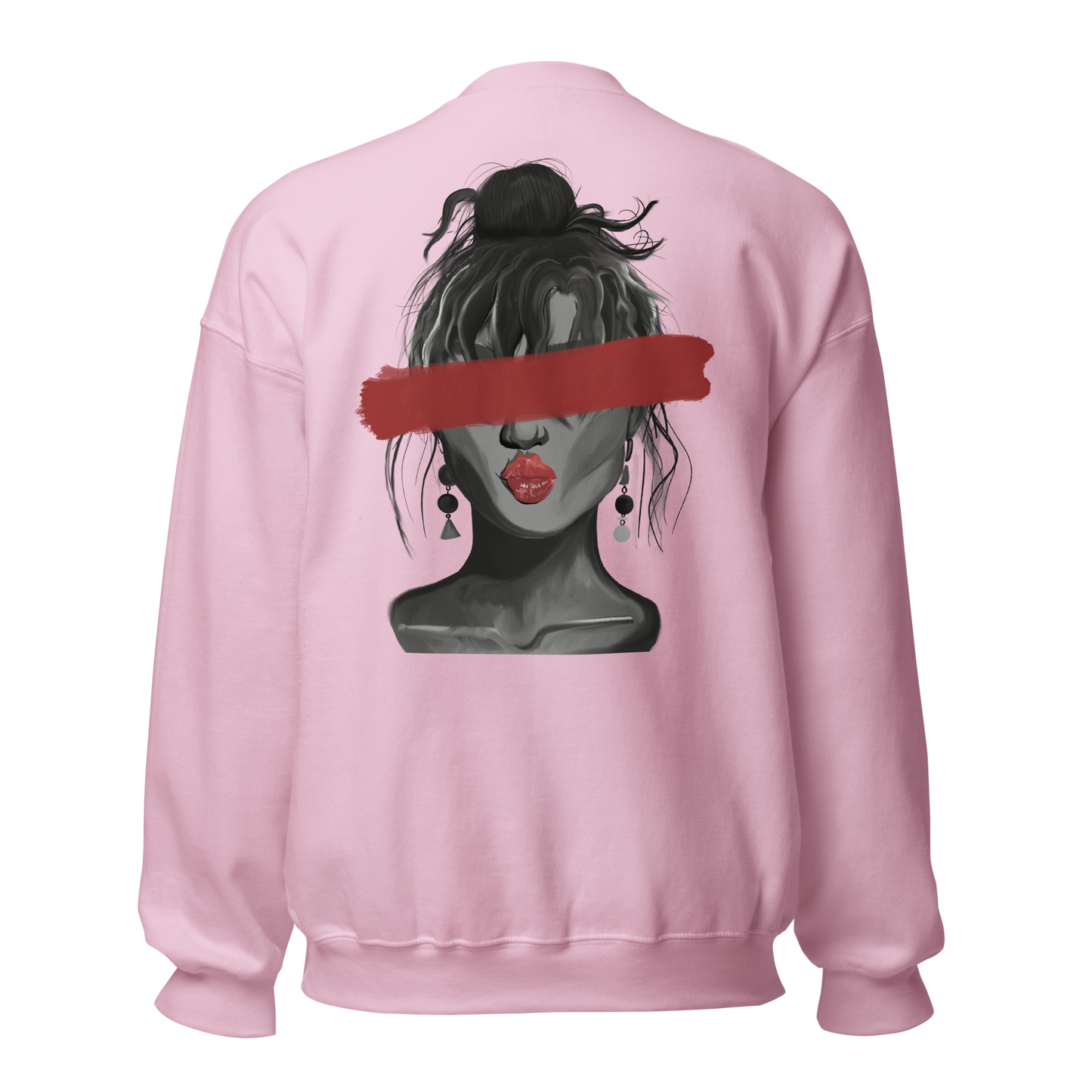 Mysterious Woman in Grey (Back) - Unisex Sweatshirt