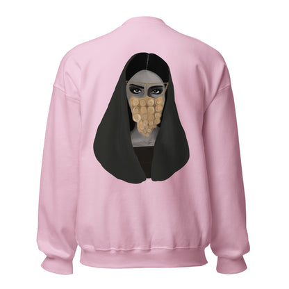 Woman in Golden Burqa (Back) - Unisex Sweatshirt