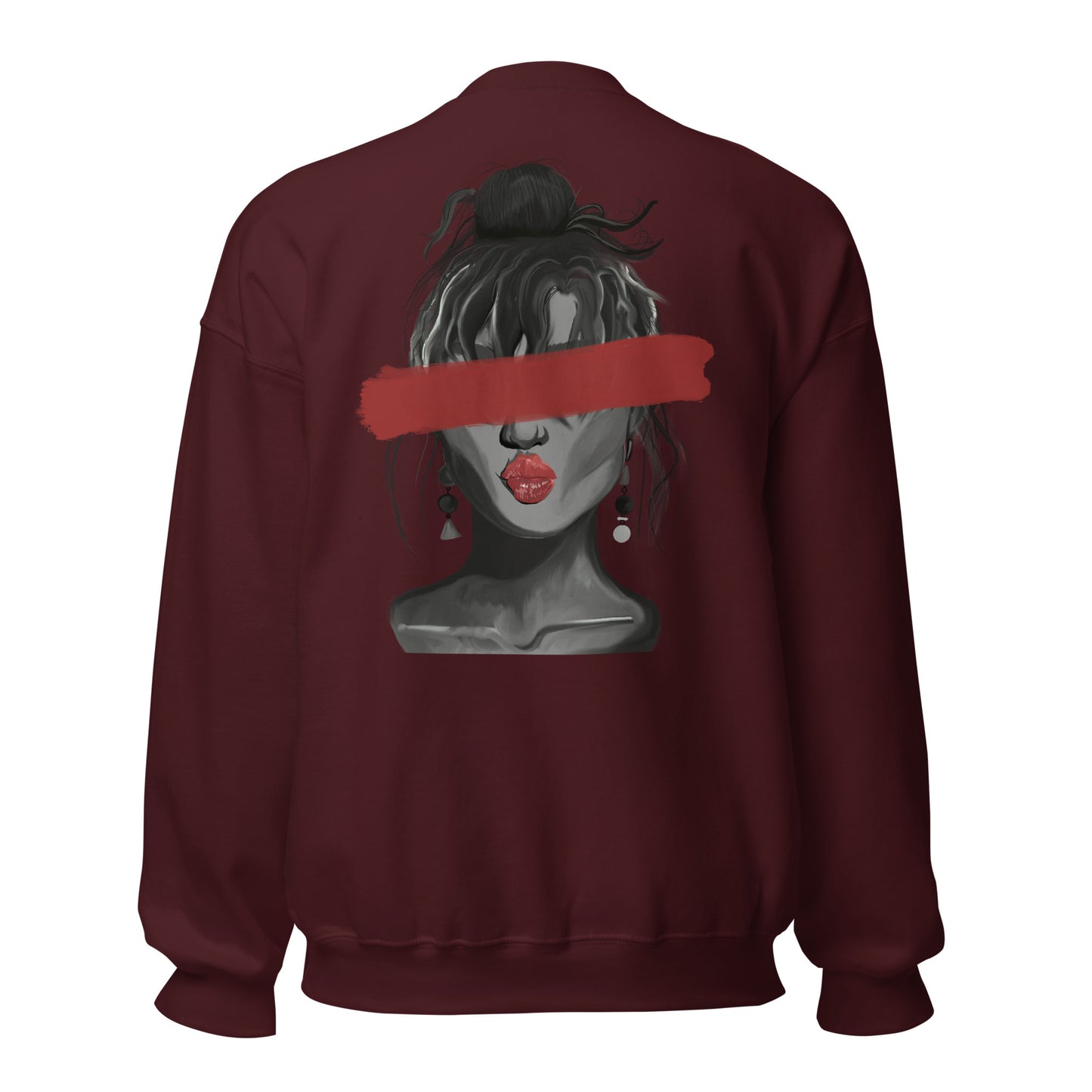 Mysterious Woman in Grey (Back) - Unisex Sweatshirt