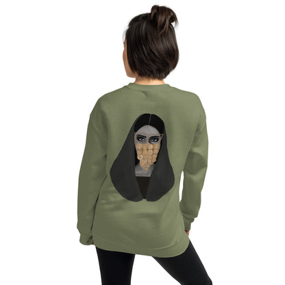 Woman in Golden Burqa (Back) - Unisex Sweatshirt