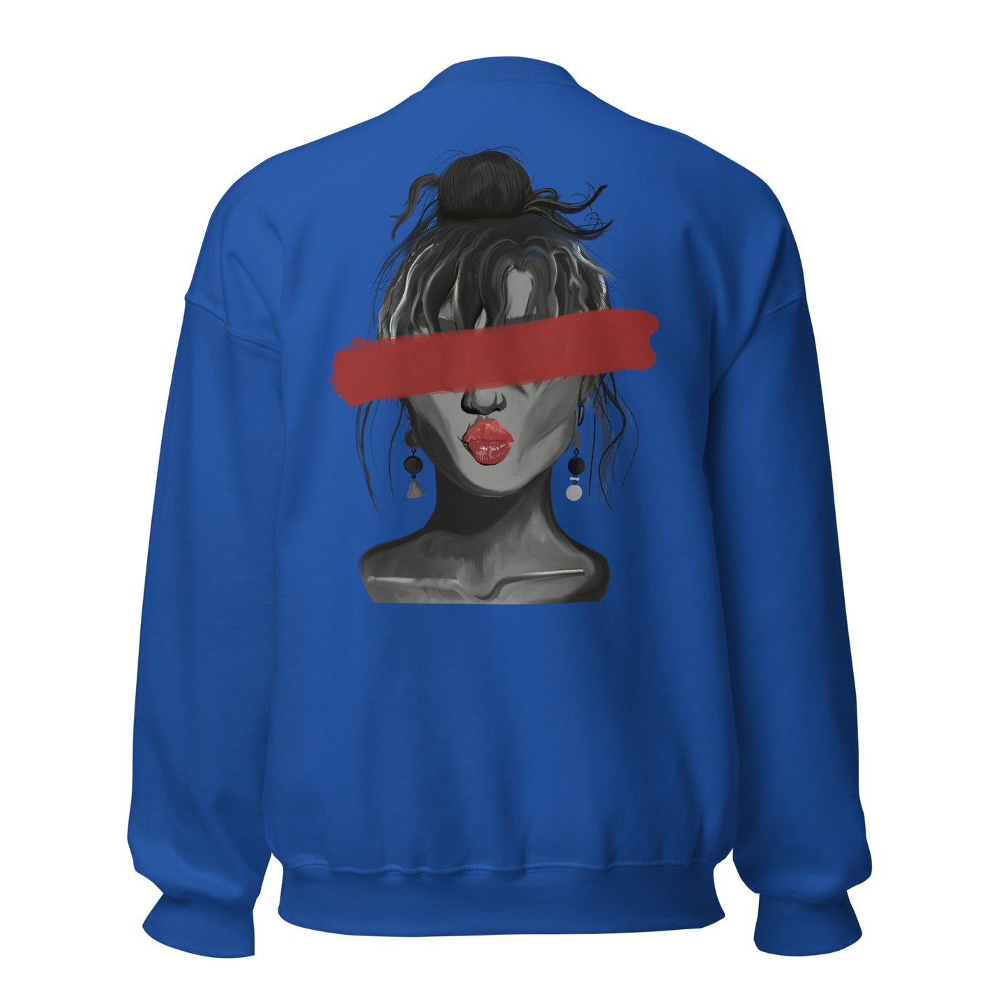 Mysterious Woman in Grey (Back) - Unisex Sweatshirt