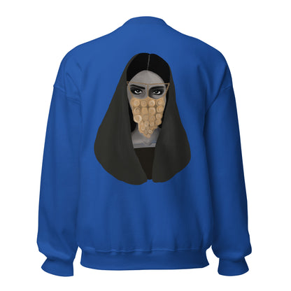 Woman in Golden Burqa (Back) - Unisex Sweatshirt