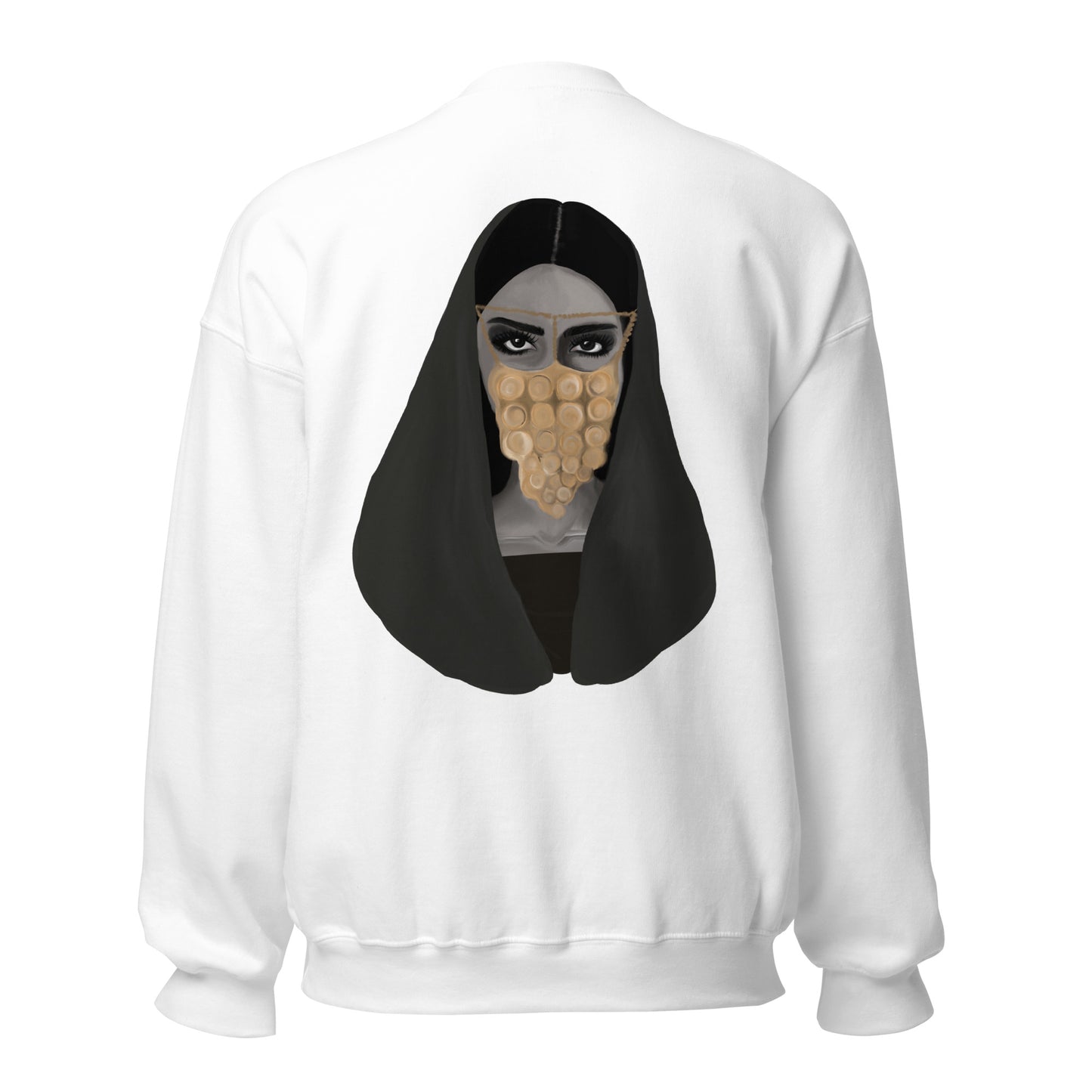 Woman in Golden Burqa (Back) - Unisex Sweatshirt