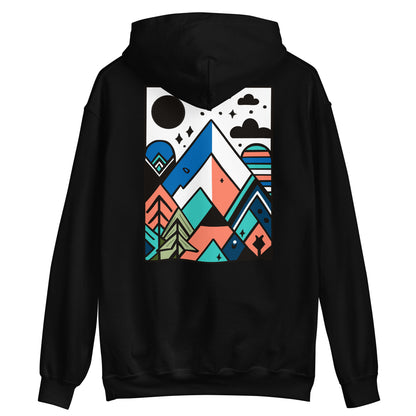 Mountain Landscape (Back) - Lightweight Unisex Hoodie