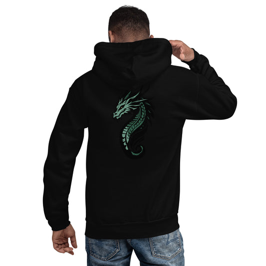 Dragon (Back) - Lightweight Unisex Hoodie