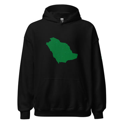 Saudi Arabia Map (Arabic) - Lightweight Unisex Hoodie