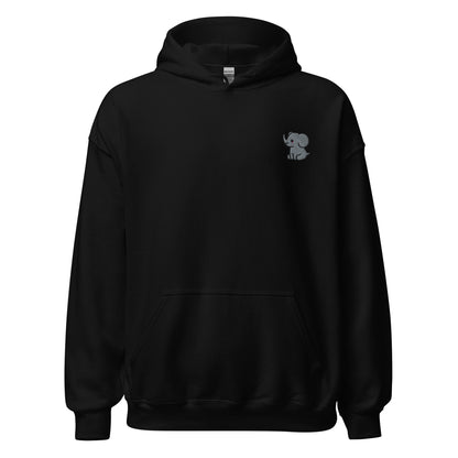 Elephant - Embroidered Lightweight Unisex Hoodie