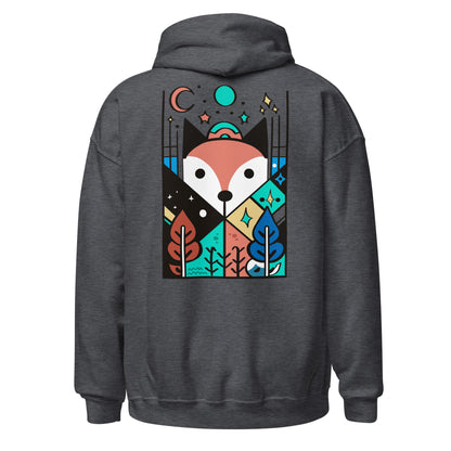 Fox (Back) - Lightweight Unisex Hoodie