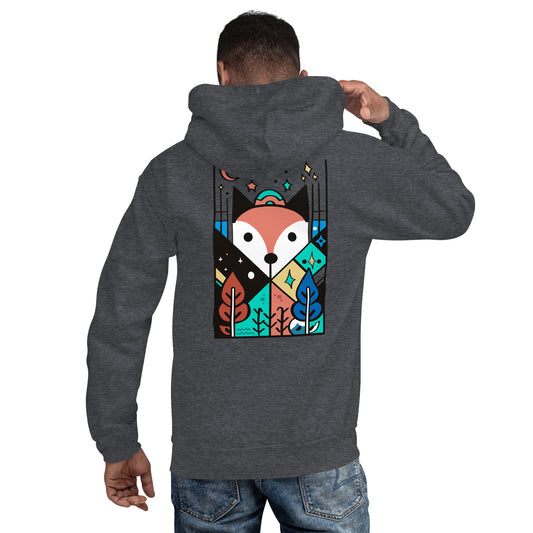 Fox (Back) - Lightweight Unisex Hoodie