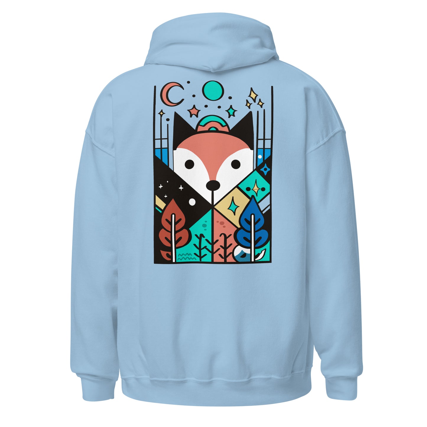 Fox (Back) - Lightweight Unisex Hoodie