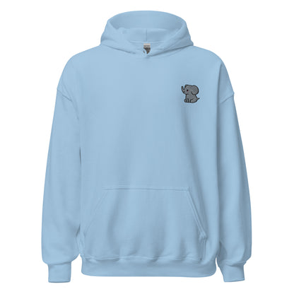 Elephant - Embroidered Lightweight Unisex Hoodie